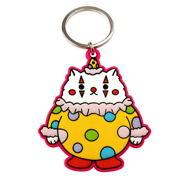 Hot Sale Funny Cheap Screenprint Soft Pvc Couple Keychain Pendant