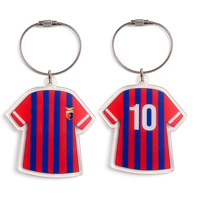 Custom Logo Double Sides Glitter Hologram Acrylic Key Chain Anime Acrylic Charm Transparent Plastic Keychain
