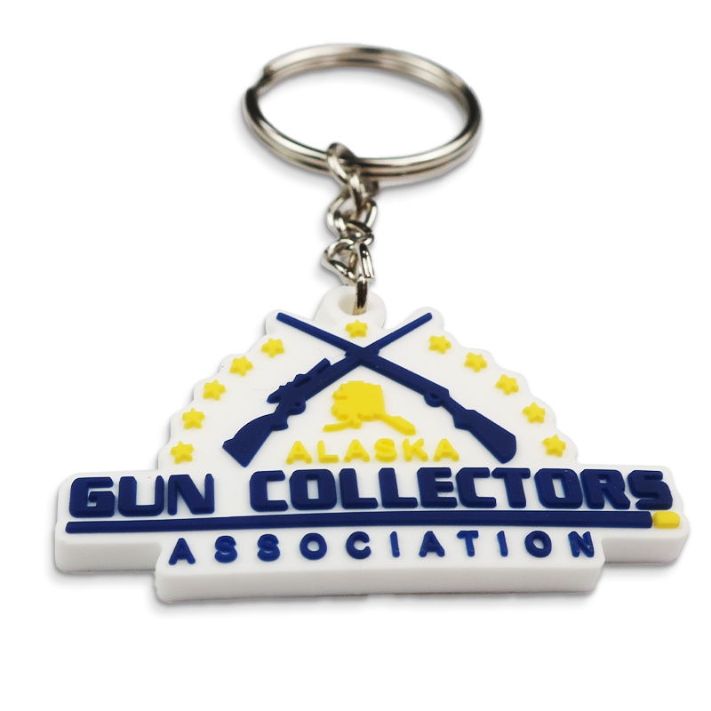 Wholesale Custom Keyring Rubber Key Chain logo Plastic Silicone Custom Triangle Shape Keychain