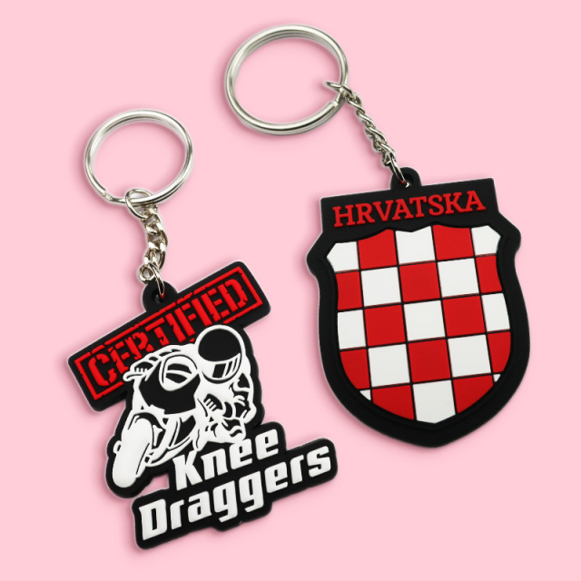 Custom Made Logo 2D/3D Letter Shape Rubber Pvc Key Chain Customised Personalized Soft Silicone Keychains for Promotion Gifts