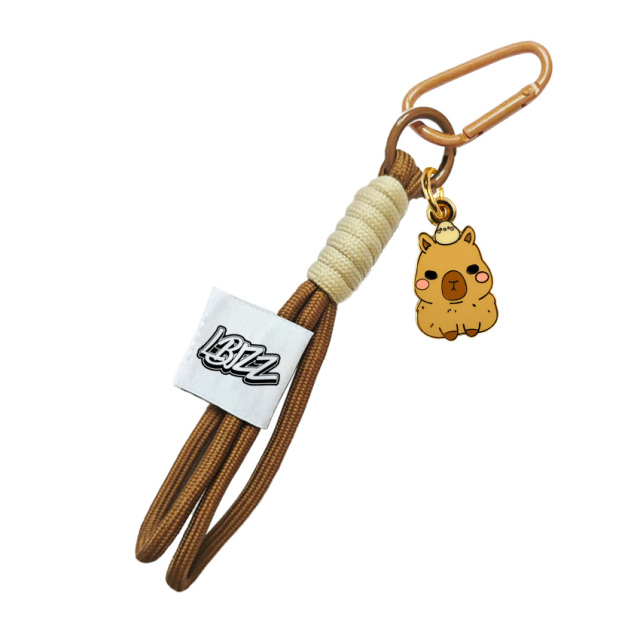 Unique Custom logo Polyester Short Wrist Strap Key Chain Lanyard Promotional Carabiner with Printed logo