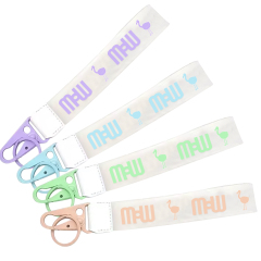 Wholesale Custom Designer Key Ring Luxury Plastic Wrist Strap Key Chain Bracelet Keychain Wristlet Strap