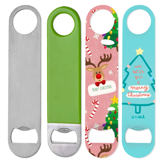Custom logo Magnetic Sublimation Metal Key Chain Keyring Stainless Steel Beer Bottle Opener Keychain