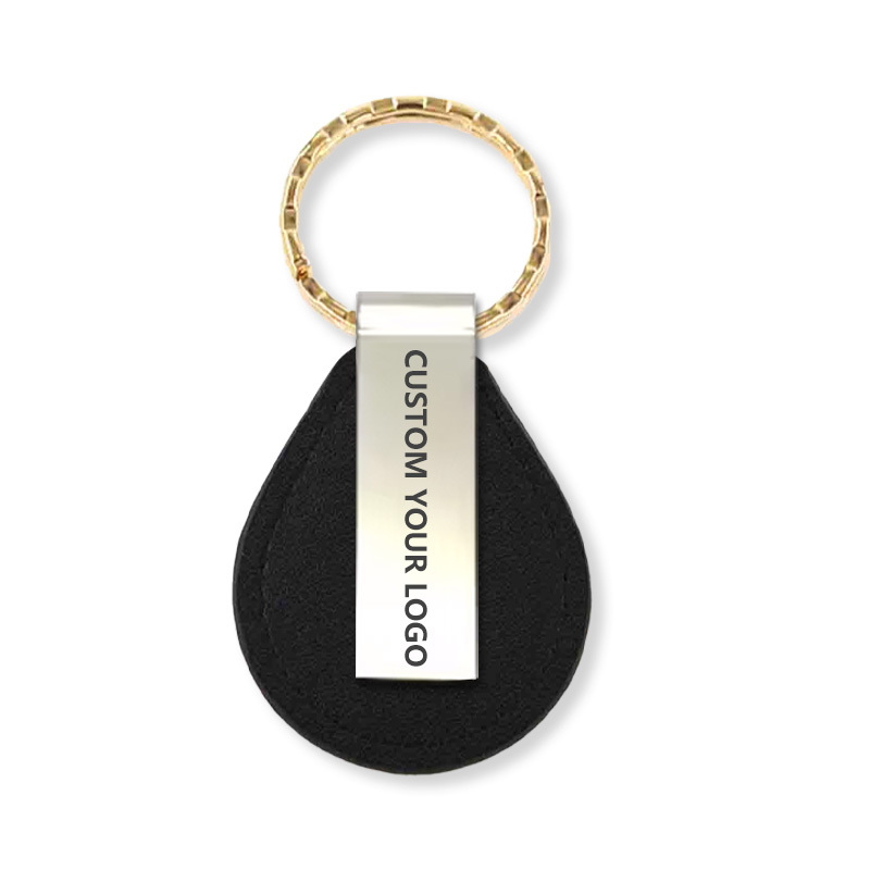 Personalised Western Diy Embossed Blank Leather Keychains for Laser Engraving
