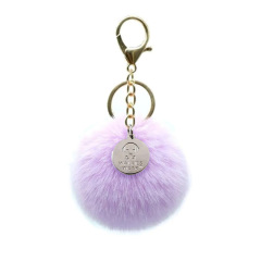 Pom Fur Ball Keychains Pompom Puff Heart with Balls Bulk Faux Fluffy Furry Fluff Furball Real Poms rainbow Puffballs Keychain