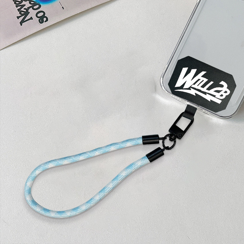 Cheap Custom Printed Name Card Universal Mobile Phone Patch Retractrable Cord Lanyard Insert