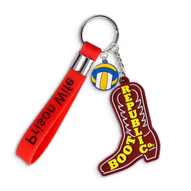 Bulk Promotional Business Gifts Designer Silicone Wristband Strap Holder Custom Bracelet Wristlet Keychain with logo