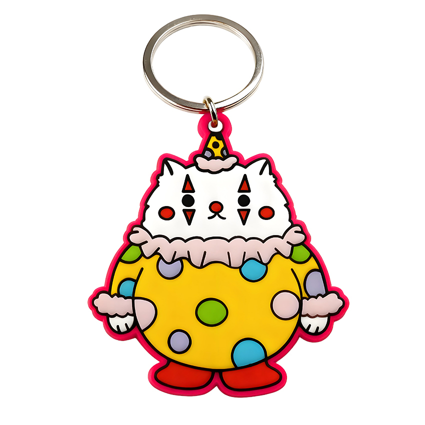 Hot Sale Funny Cheap Screenprint Soft Pvc Couple Keychain Pendant