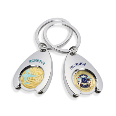 High Quality Custom Uk Lock Shopping Trolley Shopping Cart Coin Lock Keyring Holder