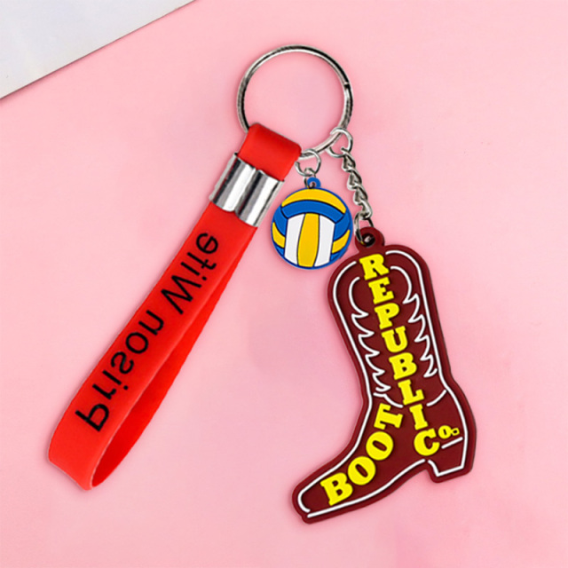 Bulk Promotional Business Gifts Designer Silicone Wristband Strap Holder Custom Bracelet Wristlet Keychain with logo