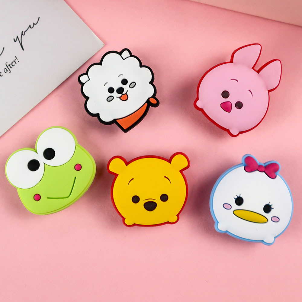 Custom Fridge Magnet Cute Rabbit Frog Panda Sheep Cartoon Silicone Refrigerator Magnets for Kitchen Decoration