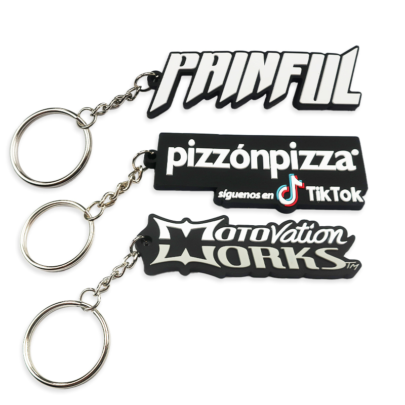 Promotional Plastic Key Chains Custom logo Personalized Silicone Pretty Cheap Rubber Keychain
