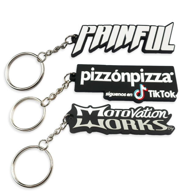 Promotional Plastic Key Chains Custom logo Personalized Silicone Pretty Cheap Rubber Keychain