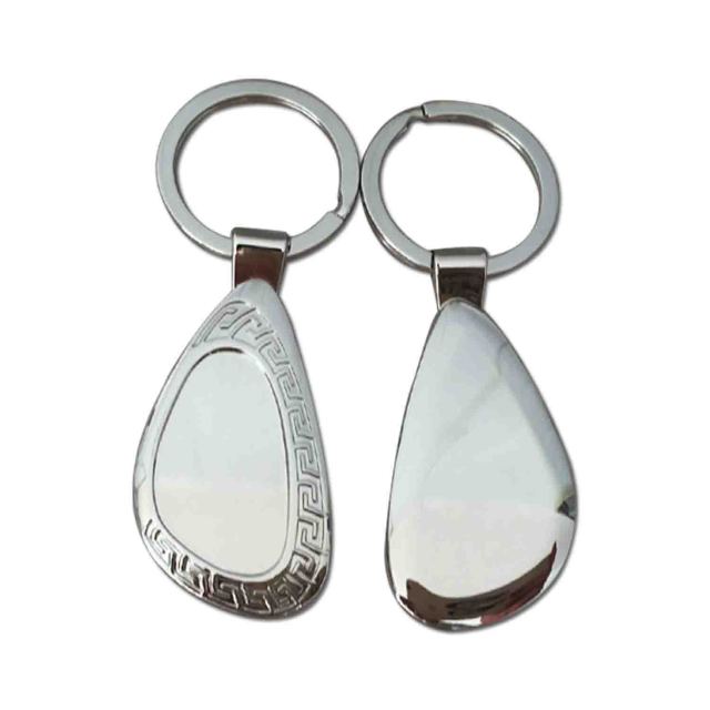 Business Gift Manufacture No Minimum Custom Double Logo Engraved Keyring Sublimation Metal Blank Keychain Key Chains