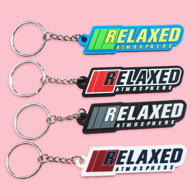Promotional Custom Designer Pvc Silicone Advertise Gifts Psychological Counseling Keychain Key Rings with logo