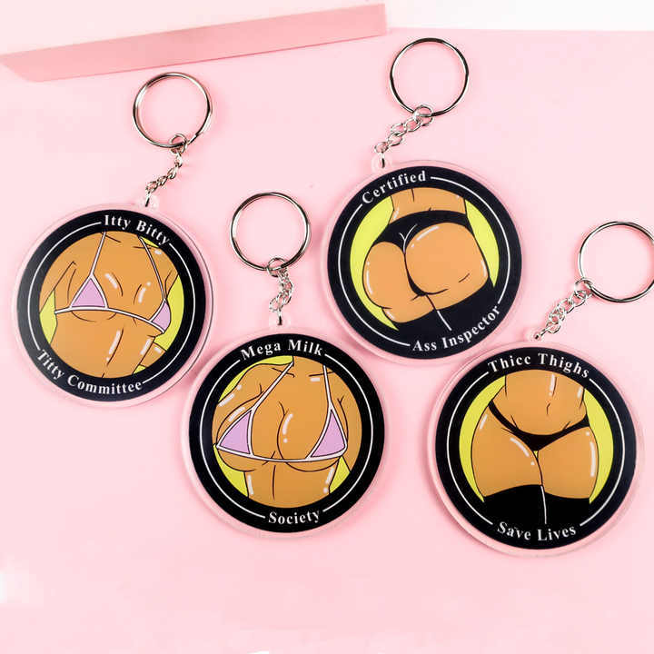 Custom Acrylic Blanks Transparent Keychain Pendants Includes Circle Heart square Rectangle Hexagon Shaped Star for DIy Crafts