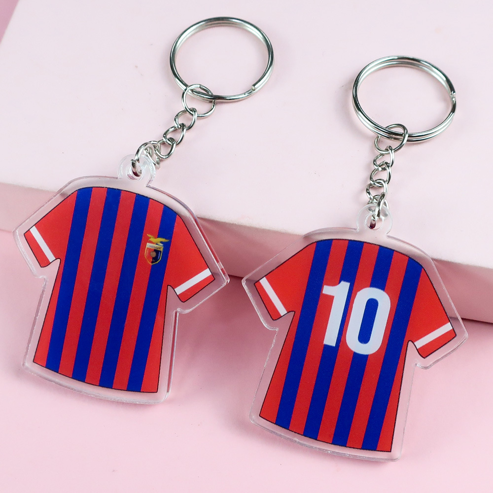 Wholesale Double Sided Printing Acrylic Charm Holographic Acrylic Keychain Anime Charms clear Epoxy Custom Keychain