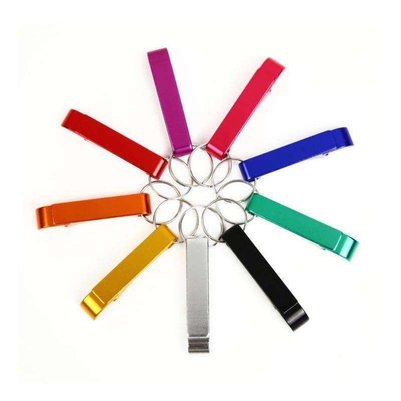 Custom Sublimation Blank Aluminum Alloy Can Tab Bottle Opener Beer Bottle Opener Keychain Metal Key Chain with shotgun Tool