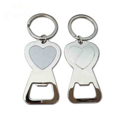 High Quality Advertising Soft Enamel Custom Logo Blank Keyring Metal Sublimation Bottle Opener Keychain