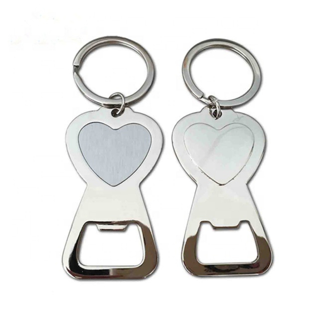 High Quality Advertising Soft Enamel Custom Logo Blank Keyring Metal Sublimation Bottle Opener Keychain