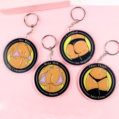 Custom Acrylic Blanks Transparent Keychain Pendants Includes Circle Heart square Rectangle Hexagon Shaped Star for DIy Crafts