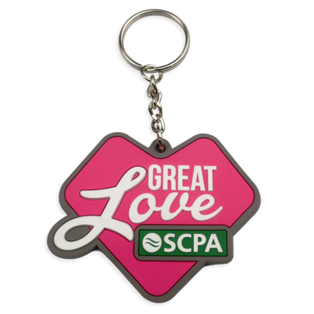 No Minimum Custom Figure Heart Soft Character Pvc Cute Keychain