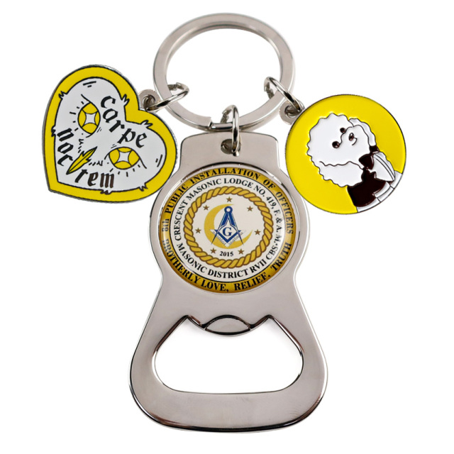 Functional Key Chain Tool for Men Customised Business Custom Metal Keychain Bottle Opener Carabiner with logo