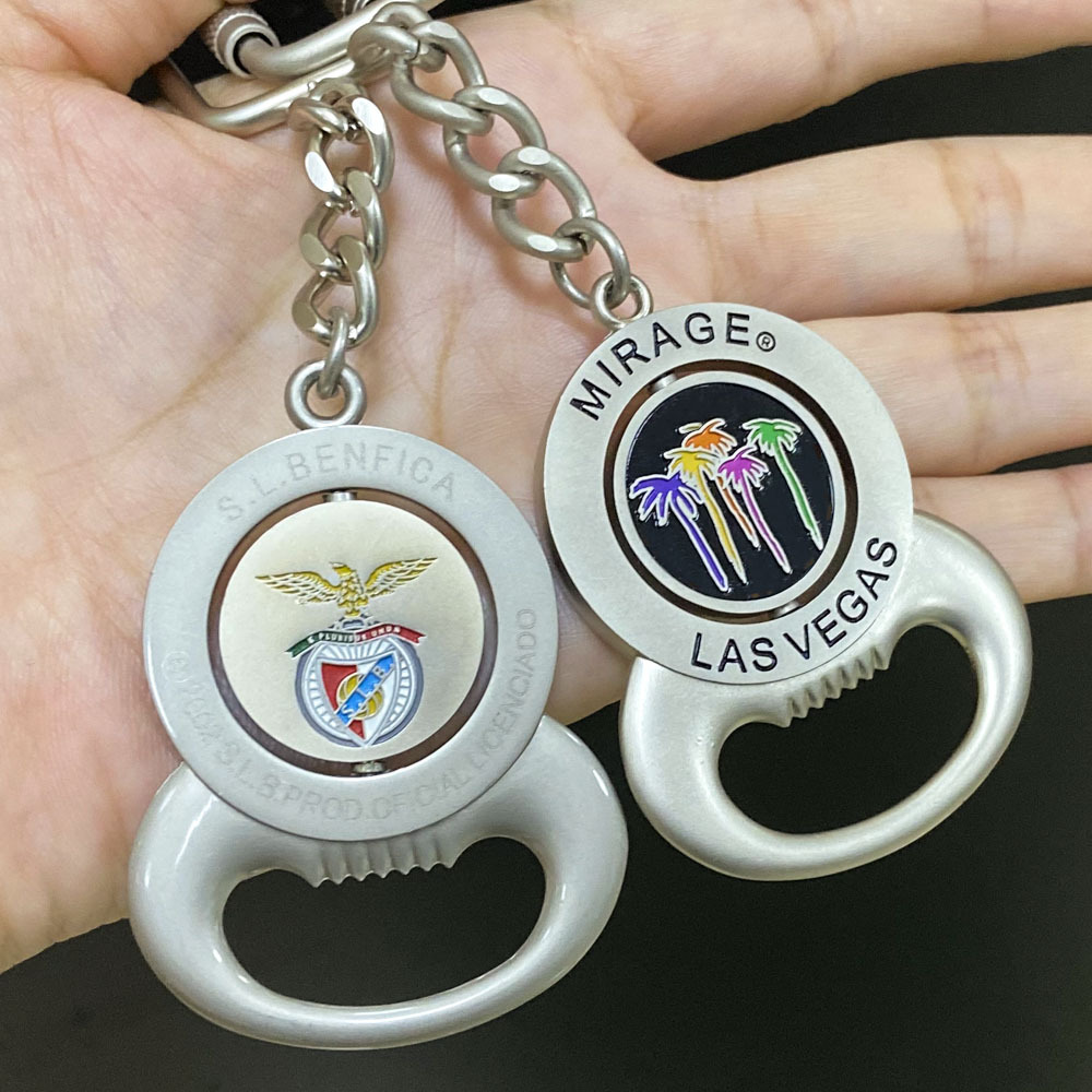 Personalized engraved metal bottle opener keychain custom logo enamel keyring Memorial Gifts Malaysia
