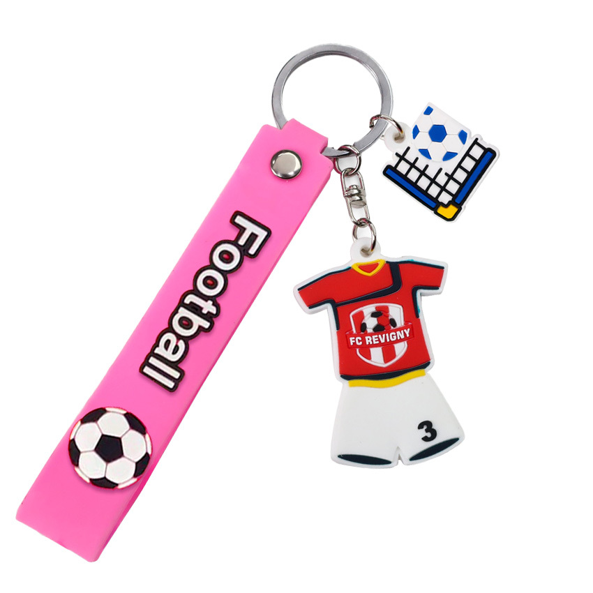 Factory Custom Initial Clothes Shaped Key Chain Sports Jersey Jacket Keyring