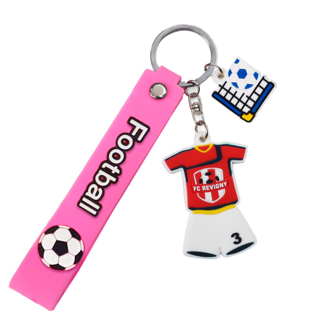 Factory Custom Initial Clothes Shaped Key Chain Sports Jersey Jacket Keyring