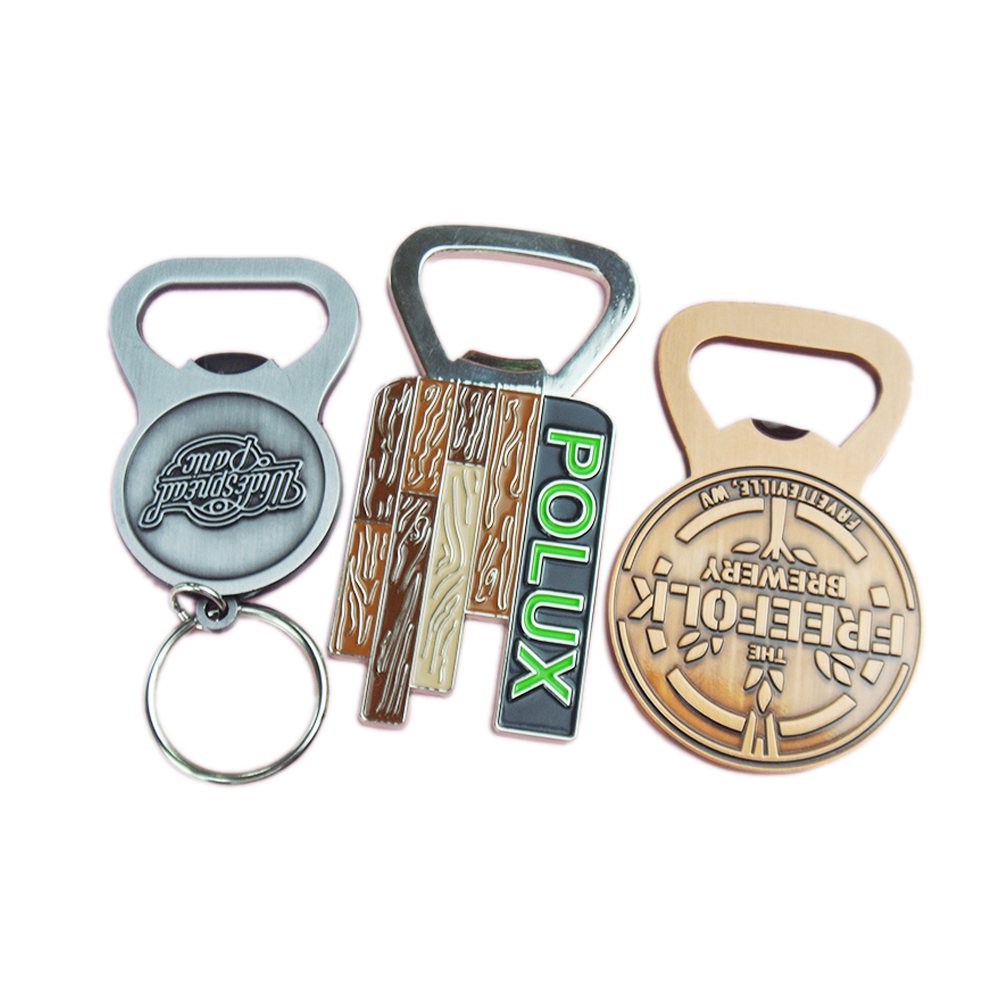 Multifunctional Professional Made Custom logo Metal Key Chain Bottle Opener Keychain Beer Can Opener Keyring
