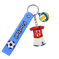 Factory Custom Initial Clothes Shaped Key Chain Sports Jersey Jacket Keyring