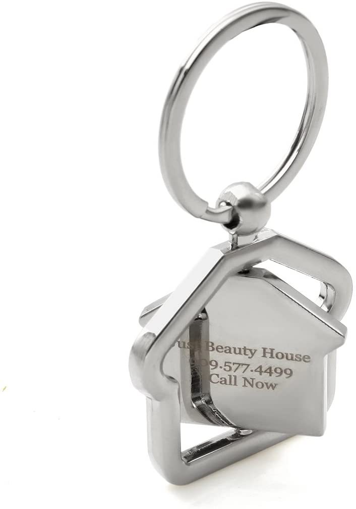 Fashion Modern Moving New Home Housewarming Gift Souvenir Key Ring Custom New Adventures Stainless Steel Keychain