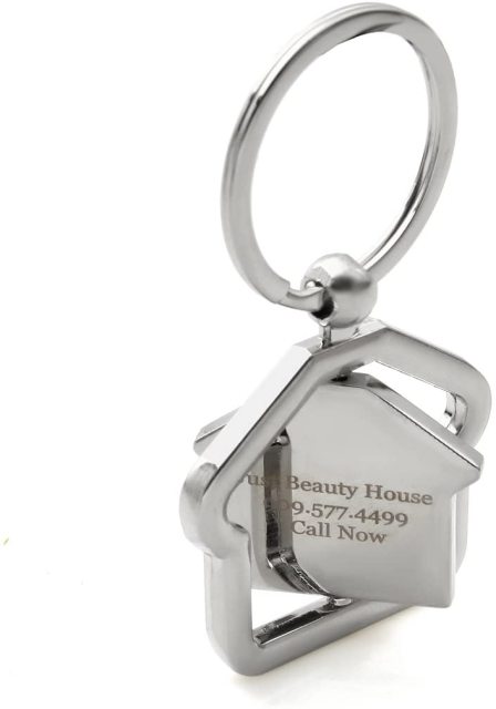 Fashion Modern Moving New Home Housewarming Gift Souvenir Key Ring Custom New Adventures Stainless Steel Keychain
