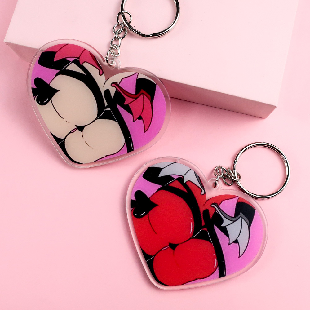 Custom Sublimation clear Keychain Transparent Circle Blank Acrylic Keychain Bulk