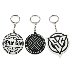 Wholesale Custom Keyring Rubber Key Chain logo Plastic Silicone Custom Triangle Shape Keychain
