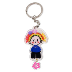 Custom Creative Epoxy Colored Charms clear Double Sided Printing Keychain Holographic holo Acrylic Keychain Charm