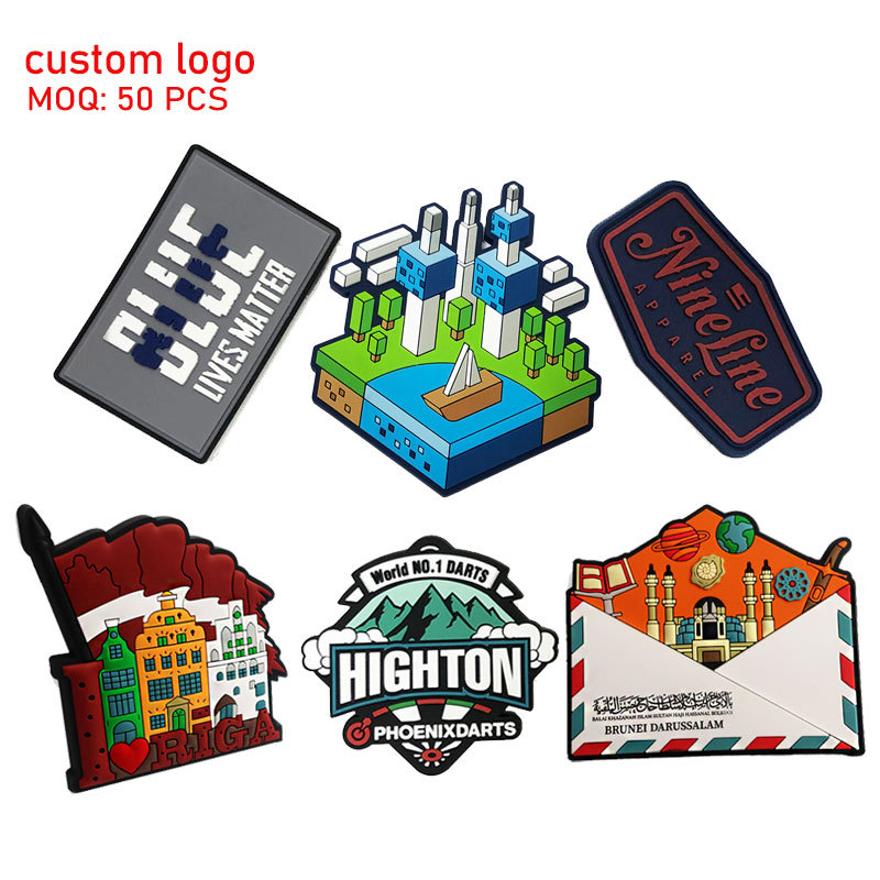 Designer logo Business Gifts Culture Destination Building Architectural Inspirational Pvc Silicone Sticker Fridge Magnets