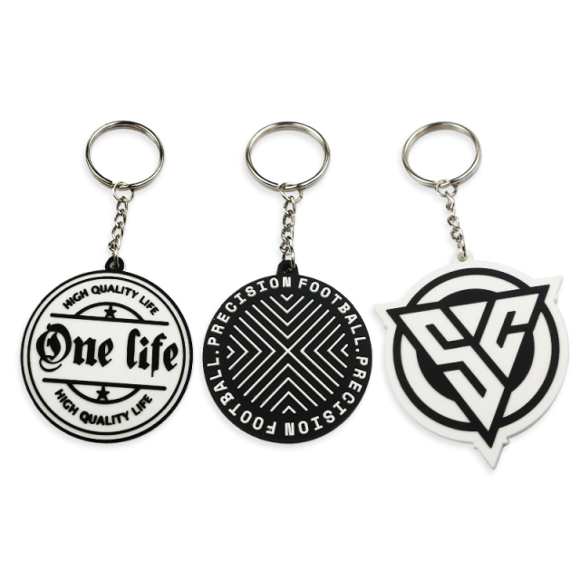 Promotional Keychain Rubber Pvc Soft logo Silicone Key Chains Custom Keyring Accessories
