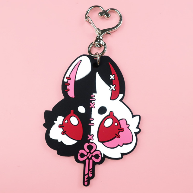 Custom Made Gift Keychain Soft 2D3D Rubber PVC Key Chain Cartoon logo Silicone Keyring