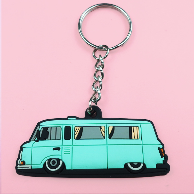 Fast Custom Car Accessory Shape Pvc Soft Rubber Keychain Packaging Gift for Kids