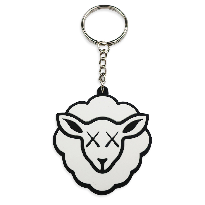 Fashion Promotional Soft Pvc Keychain Personalized Custom Silicone Rubber Sheep Keychain