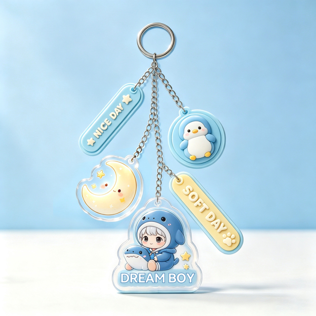 2026 Popular Custom logo Personalized Design Pvc Rubber Keychain Custom Silicone Flexible Pvc Keychain