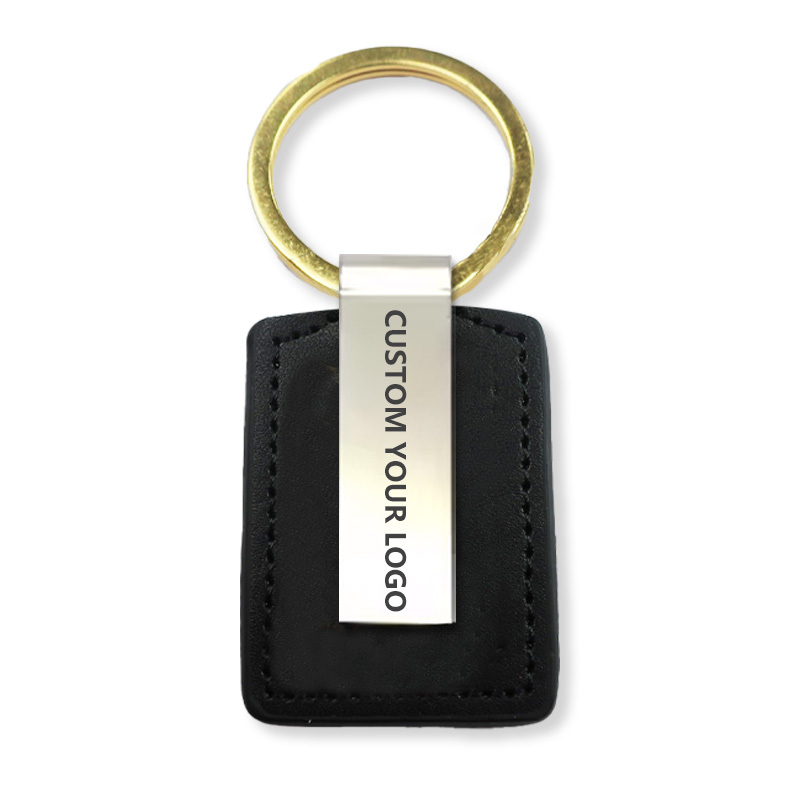 Personalised Western Diy Embossed Blank Leather Keychains for Laser Engraving