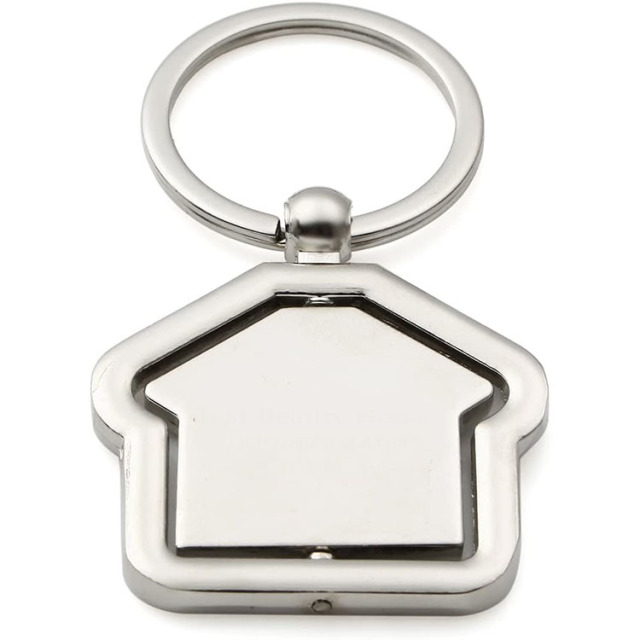Fashion Modern Moving New Home Housewarming Gift Souvenir Key Ring Custom New Adventures Stainless Steel Keychain