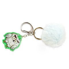 Custom Fluffy Fur Pompom Keychain Soft Faux Rabbit Fur Ball Key Chain Car Key Ring Women Charm Bag Pearl Pompom Pendant Jewelry