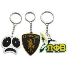 Wholesale 2d3d Two Side Plastic Silicone Keyring Rubber Key Chains Soft Pvc Keychain Custom