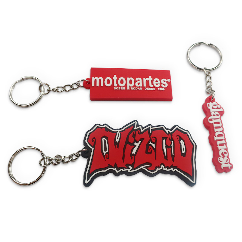 Wholesale Custom Designer Diy Silicone Key Chain Rubber Keychain Soft Pvc Printed Keychain for Girls
