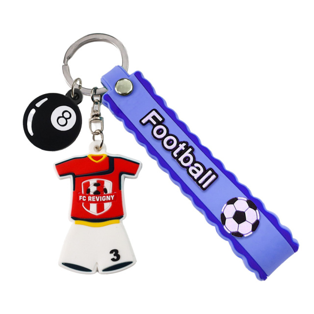 Factory Custom Initial Clothes Shaped Key Chain Sports Jersey Jacket Keyring