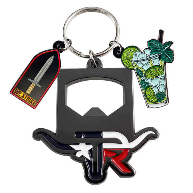 High Quality Zinc Alloy Custom Copper Plated Bottle Opener Key Chain Lobster Clasp Keyring Gadgets